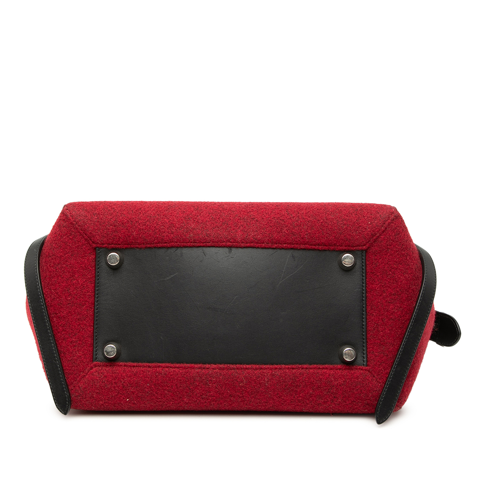 Pre-Loved Celine Mini Felt and Calfskin Belt Satchel - Picture 3 of 7